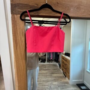 Vici Bright Pink Spaghetti Strap Crop Top